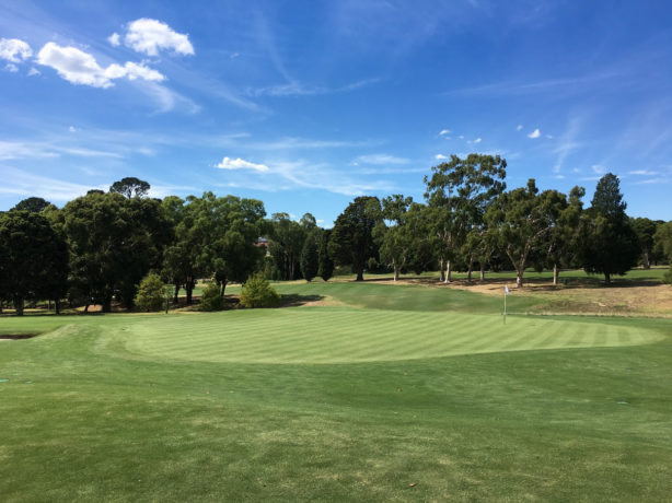 The 18th green at Riversdale Golf Club