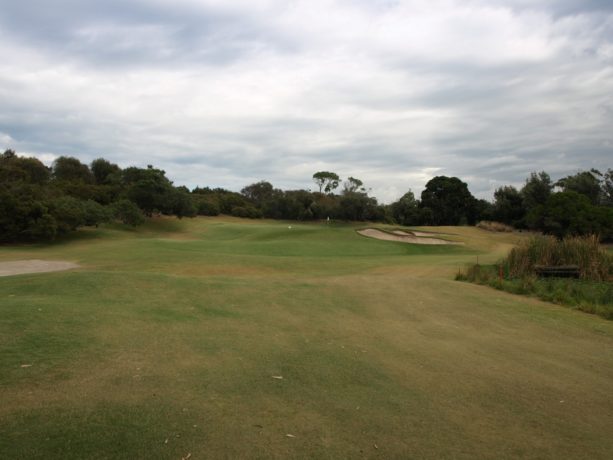 The 2nd green at Sorrento Golf Club