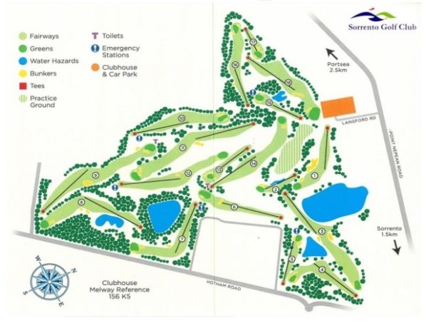 Map of Sorrento Golf Club