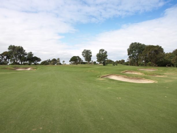 The 15th green at Flinders Golf Club