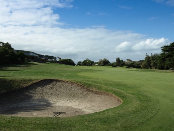 The 18th fairway at Flinders Golf Club