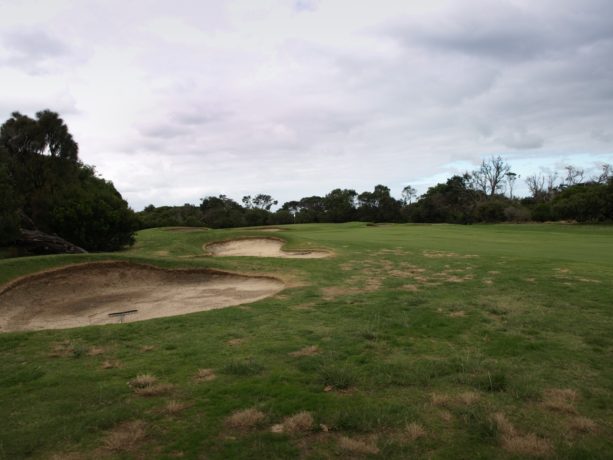 The 1st fairway at Flinders Golf Club