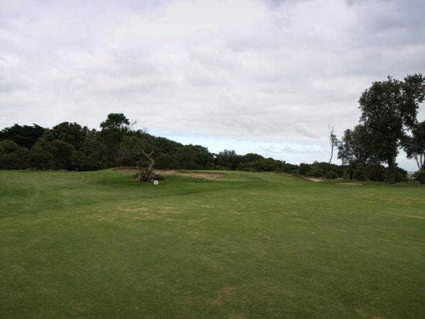 The 2nd green at Flinders Golf Club