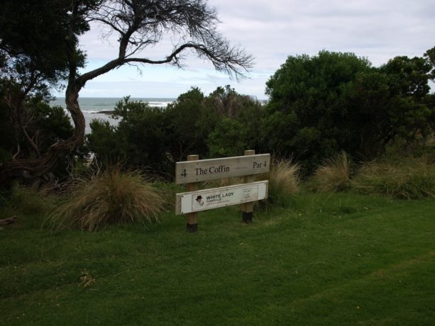 The 4th holesign at Flinders Golf Club