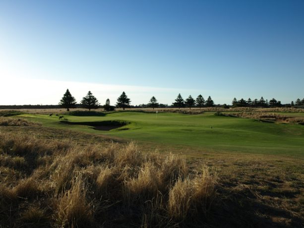 The 11th green at Links Lady Bay Golf Resort