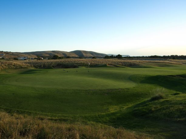 The 12th green at Links Lady Bay Golf Resort