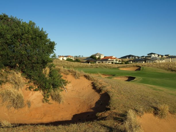 The 12th green at Links Lady Bay Golf Resort