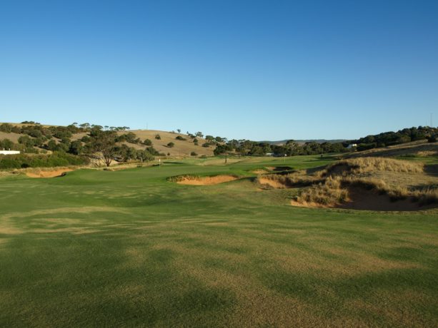 The 13th fairway at Links Lady Bay Golf Resort