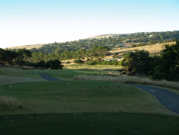 The 16th tee at Links Lady Bay Golf Resort