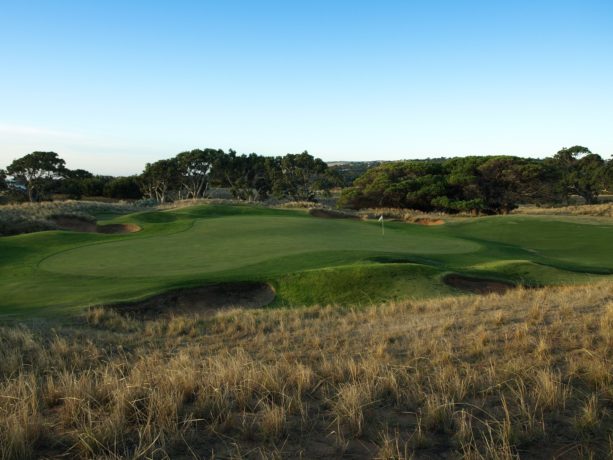 The 17th green at Links Lady Bay Golf Resort