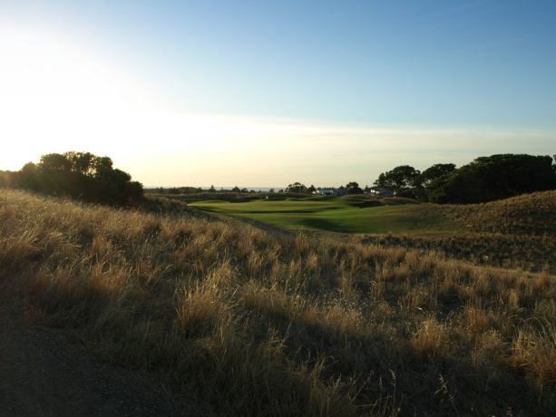 The 17th tee at Links Lady Bay Golf Resort