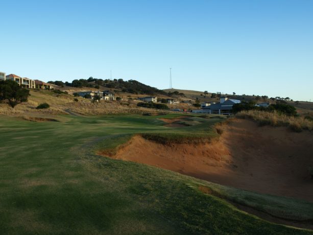 The 18th fairway at Links Lady Bay Golf Resort