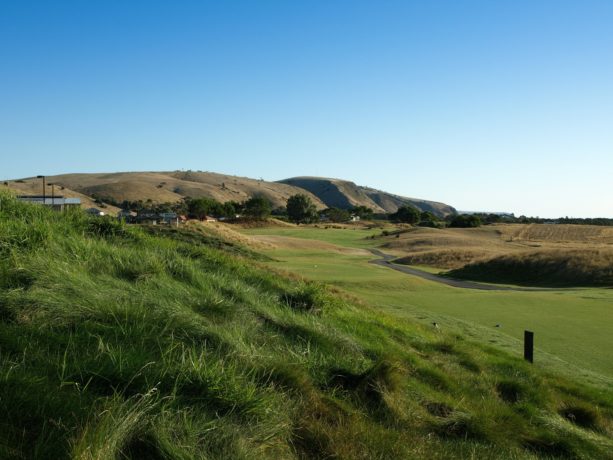 The 1st hole at Links Lady Bay Golf Resort