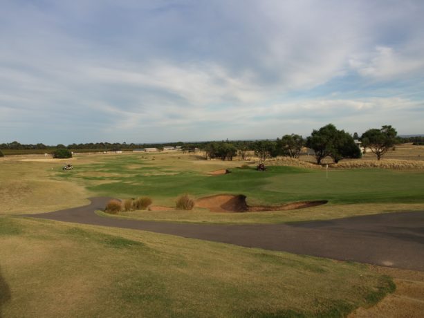 The 3rd green at Links Lady Bay Golf Resort