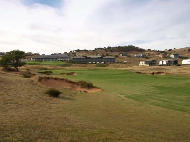 The 9th fairway at Links Lady Bay Golf Resort