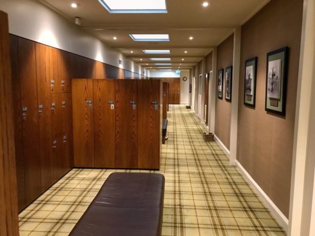 The mens locker room at Royal Melbourne Golf Club