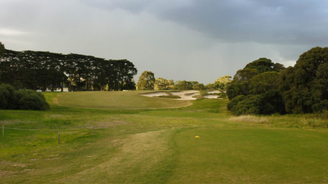 The 18th tee at Royal Melbourne Golf Club West Course