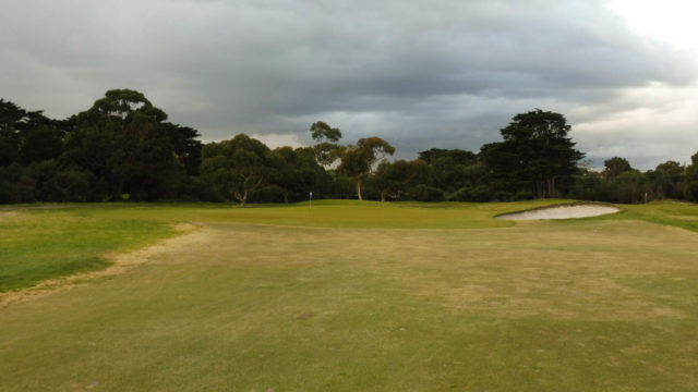 The 1st green at Royal Melbourne Golf Club West Course