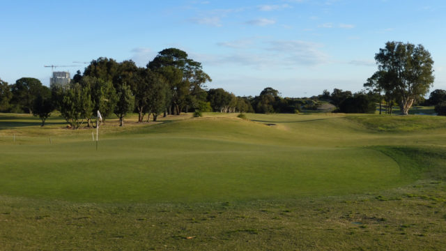 The 18th green at Bonnie Doon Golf Club