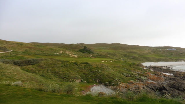 The 17th tee at Cape Wickham Links