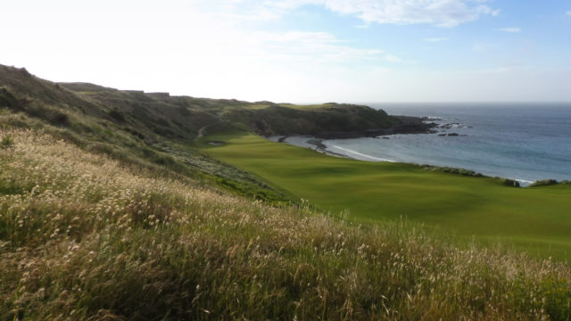 The 18th fairway at Cape Wickham Links