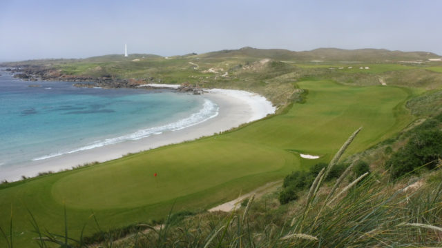 The 18th hole at Cape Wickham Links