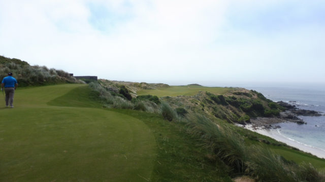 The 1st tee at Cape Wickham Links