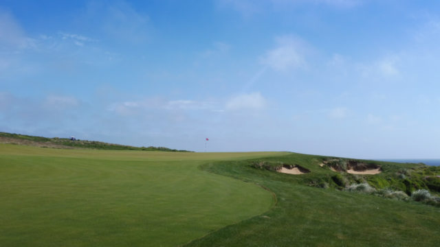 The 3rd green at Cape Wickham Links