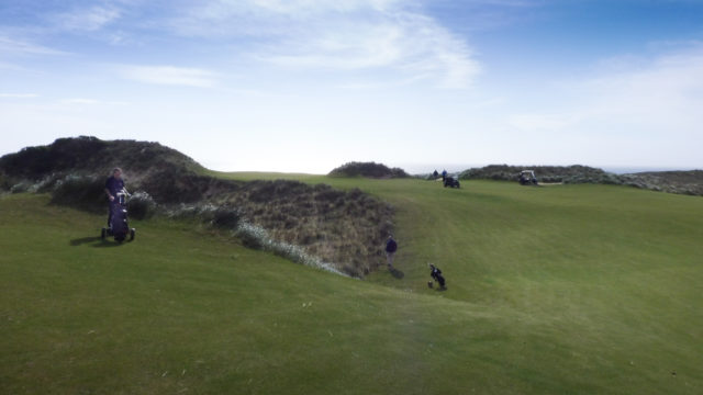 The 9th fairway at Cape Wickham Links