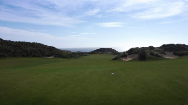 The 9th fairway at Cape Wickham Links