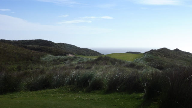 The 9th tee at Cape Wickham Links