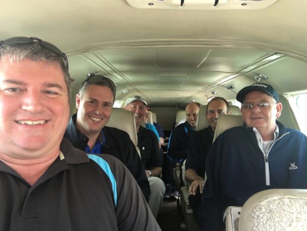 Touring Party on the plane to King Island and Cape Wickham