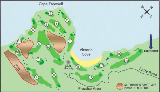 Map of Cape Wickham Links