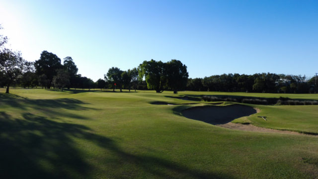 The 12th green at Royal Queensland Golf Club