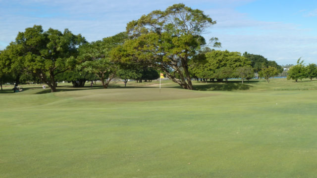 The 13th green at Royal Queensland Golf Club