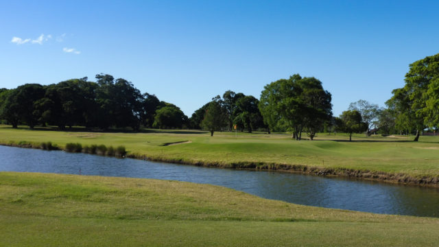 The 15th green at Royal Queensland Golf Club