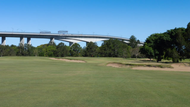 The 1st fairway at Royal Queensland Golf Club