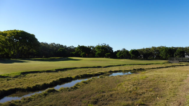 The 8th green at Royal Queensland Golf Club