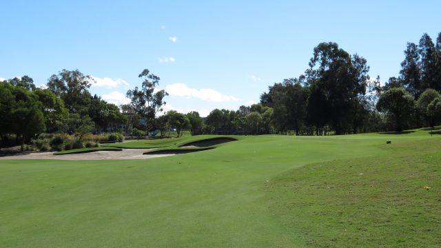 The 15th green at Lakelands Golf Club