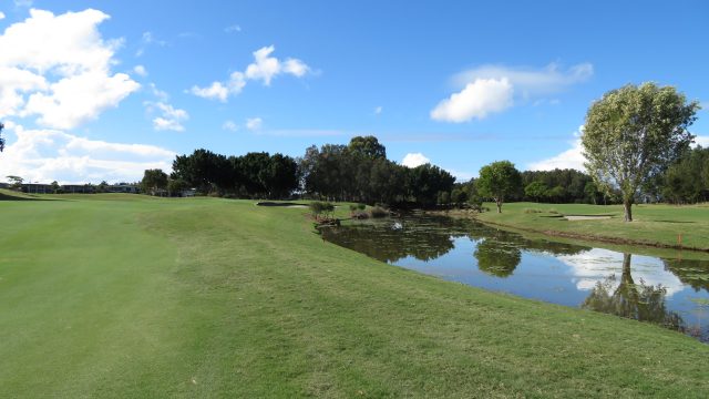 The 18th fairway at Lakelands Golf Club