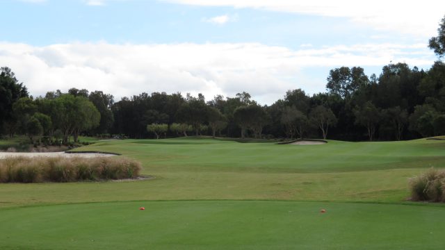 The 8th tee at Lakelands Golf Club