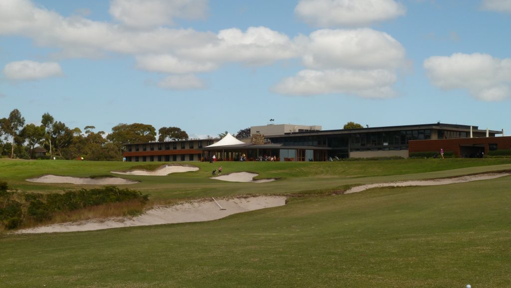 The clubhouse at Peninsula Kingswood Country Golf Club