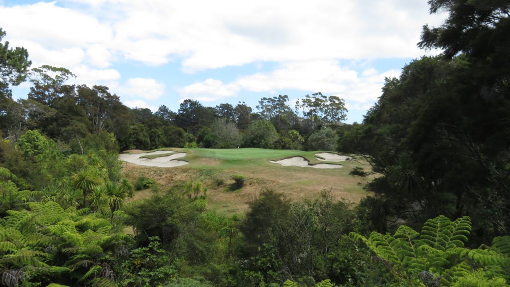 The 14th tee at Titirangi Golf Club