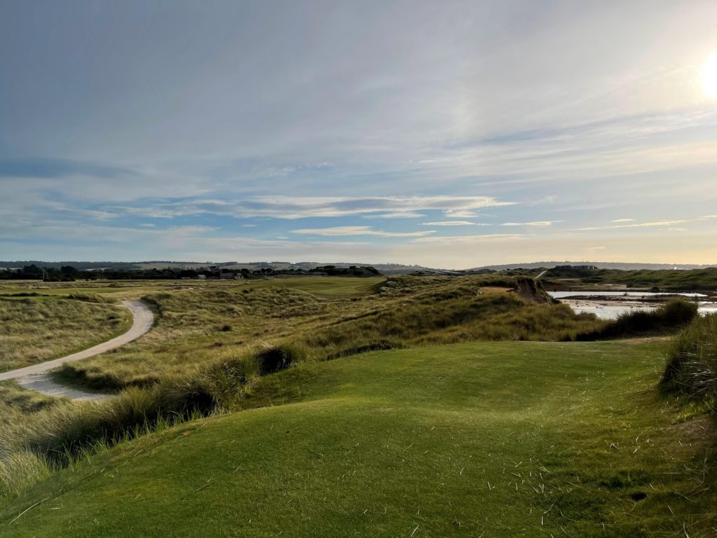 View from the 18th tee at Barnbougle Dunes