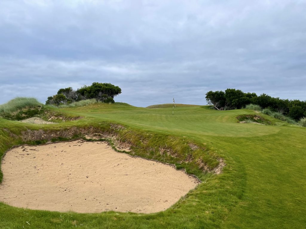 View of the 3rd green on Bougle Run