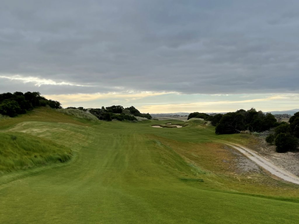 View from the back tee of the 8th hole on Bougle Run