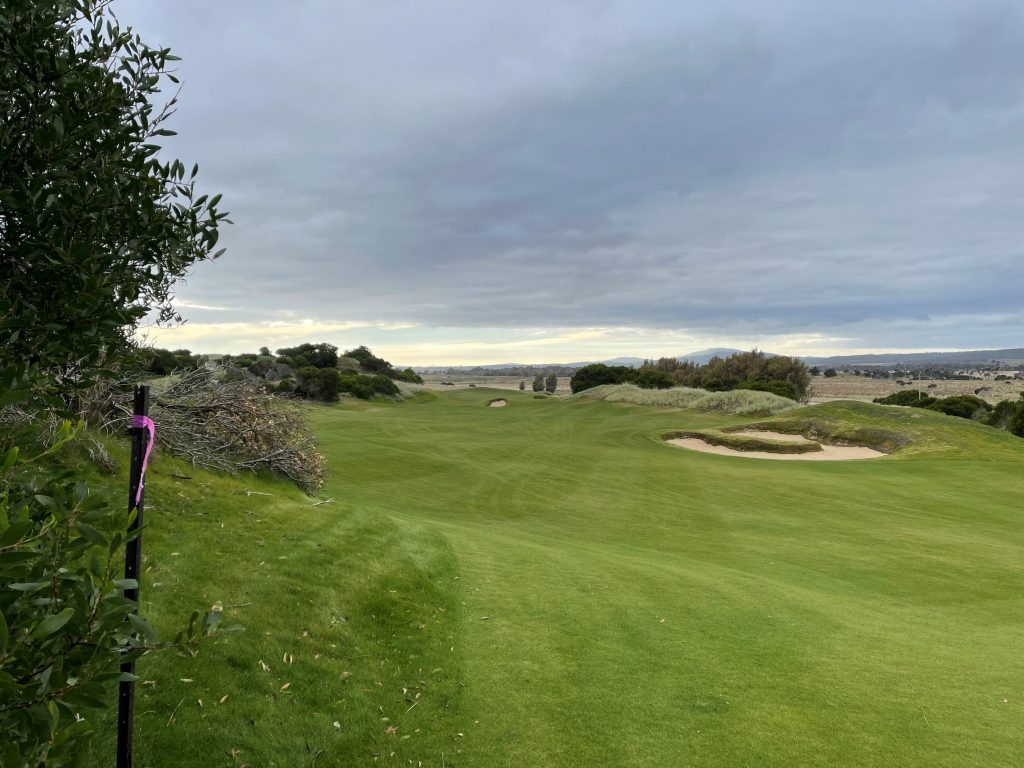 View from the forward tee of the 8th hole at Bougle Run