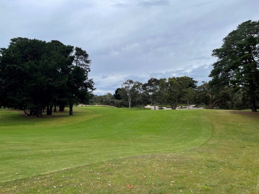 The 17th fairway at Rosebud Country Club North Course