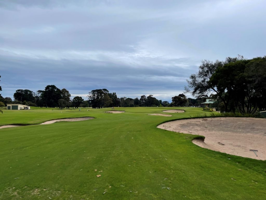 The 18th fairway at Rosebud Country Club North Course