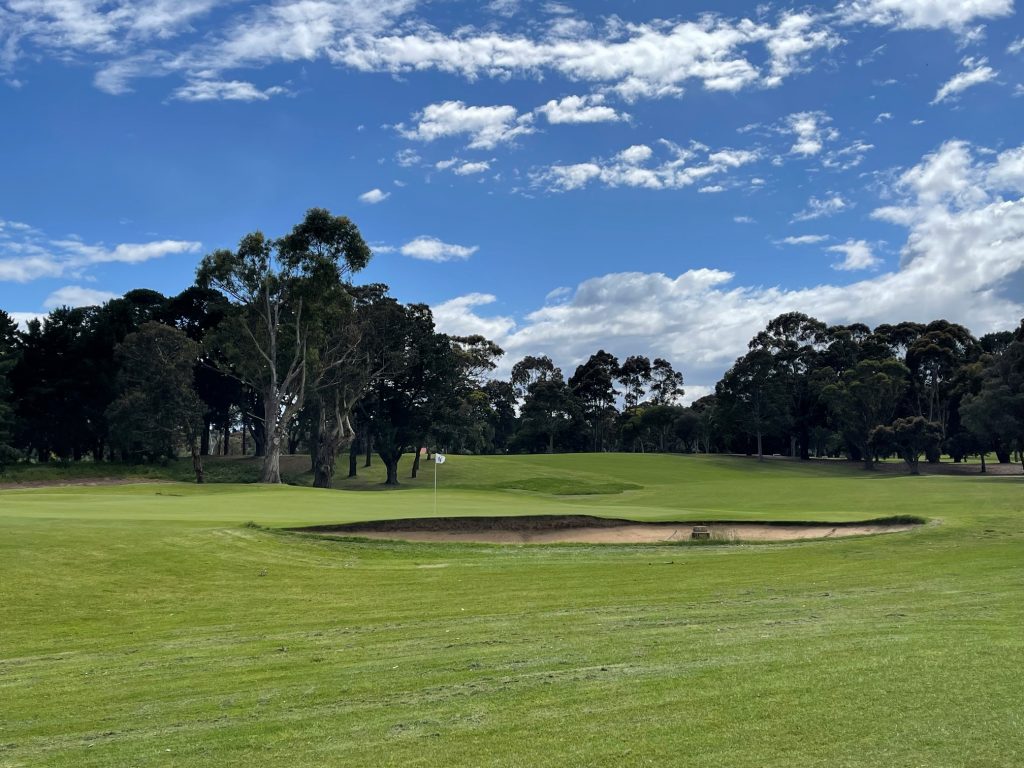 Looking back at the 3rd hole at Rosebud Country Club North Course